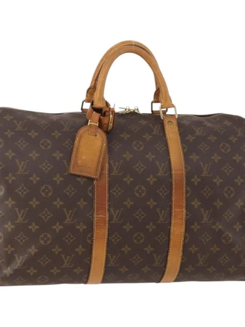 LOUIS VUITTON Monogram Keepall 50 Boston Bag M41426 LV Auth bs34957